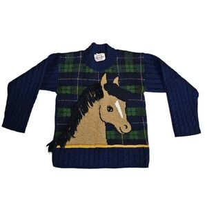Vintage Heartworks Girls 10-12 Horse Sweater